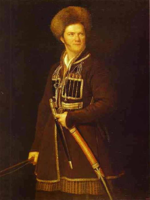 Aleksander Orlowski Self portrait in Cossacks dress oil painting image